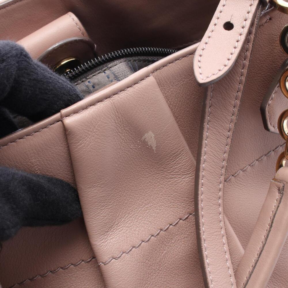 Salvatore Ferragamo Gancini 2-Way Handbag, Leather, Women's, Pink - Picture 5 of 8